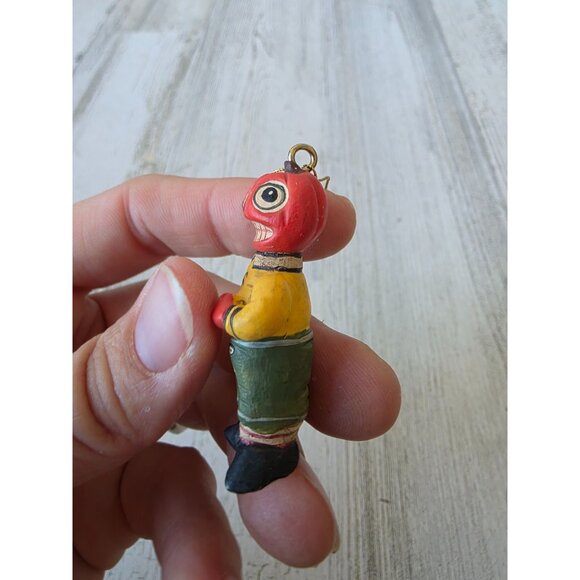 Dept 56 polliwoggs mini pumpkin Man ornament Halloween mini jack-o'-lantern shab - Picture 2 of 8